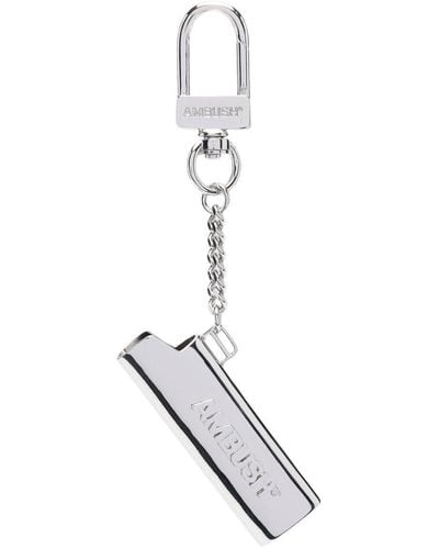 Ambush Debossed-logo Lighter Case Key Chain - White