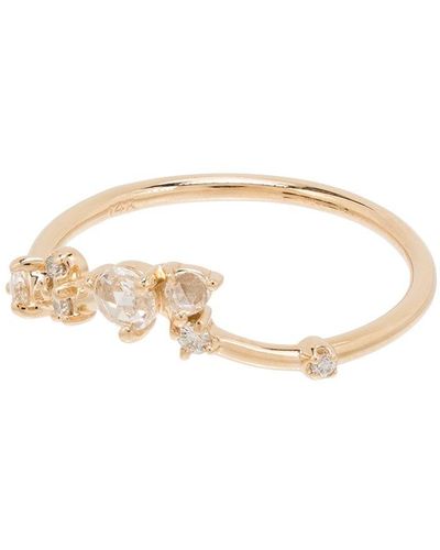 Wwake 14kt Yellow Gold Diamond-embellished Ring - Metallic