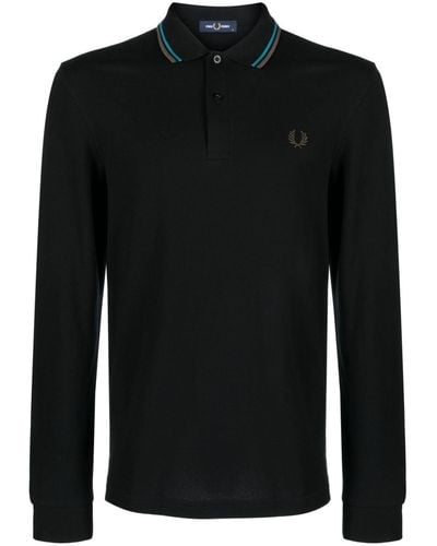 Fred Perry ロゴ ポロシャツ - ブラック