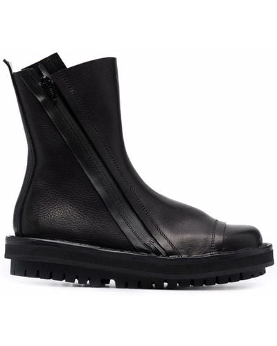 Trippen Diagonal Zip Boots - Black