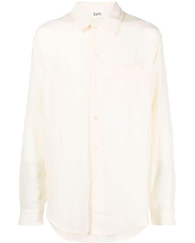 Séfr Leo Camp-collar Shirt - White