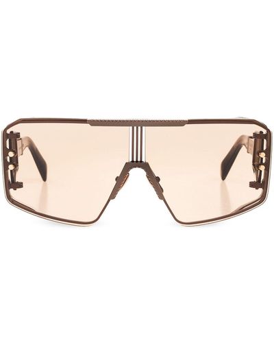 BALMAIN EYEWEAR Le Masque Shield-frame Sunglasses - Natural