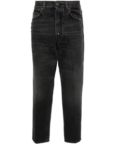 Lardini Slim-fit Distressed Jeans - Black