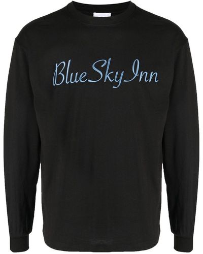 BLUE SKY INN T-shirt en coton à logo brodé - Noir