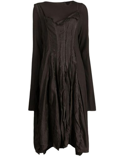 Rundholz Paneled Layered Dress - Black