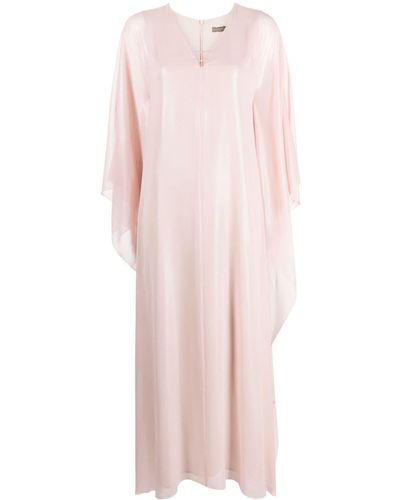 Peserico Evening Draped-design Maxi Dress - Pink