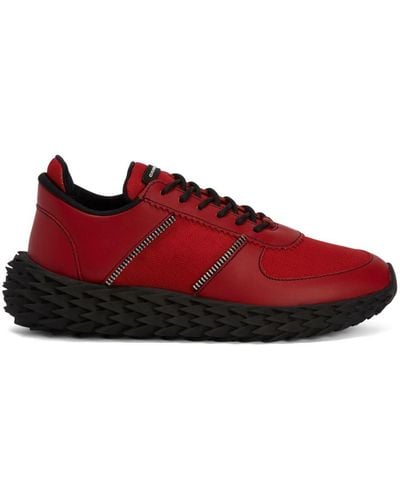 Giuseppe Zanotti Urchin Panelled Sneakers - Red