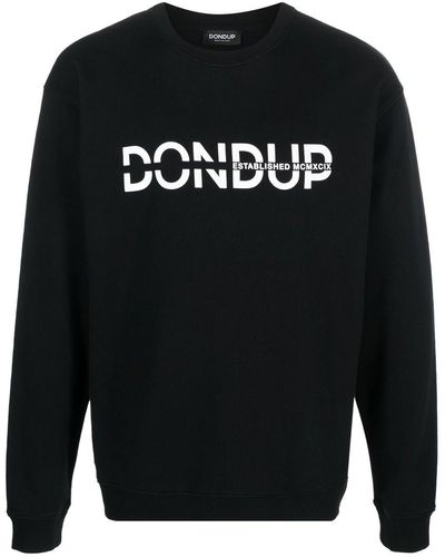 Dondup Sweater Met Logoprint - Zwart