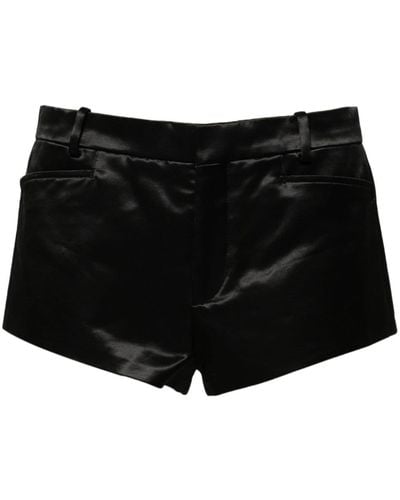 Tom Ford Satin Tailored Mini Shorts - Black
