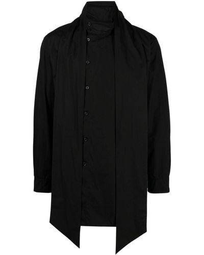 Yohji Yamamoto Layered Asymmetric-hem Shirt - Black