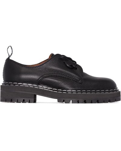 Proenza Schouler Leather Oxford Shoes - Black