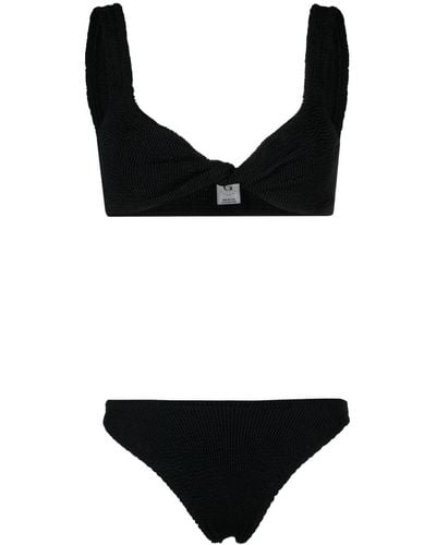 Hunza G Bikini Met Gekreukt Effect - Zwart