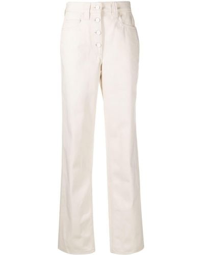 Sunnei Button-fly Flared Jeans - White