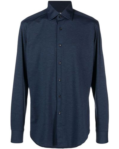 Xacus Classic-collar Button-up Shirt - Blue