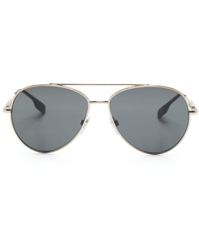 Burberry E3147 Pilot-frame Sunglasses - Grey