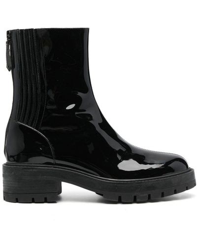 Aquazzura Saint Honore Combat Boots - Black