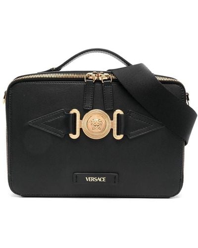 Versace Handtasche mit Medusa-Schild - Schwarz