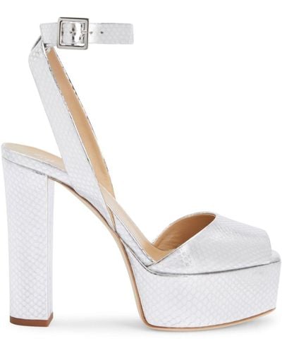 Giuseppe Zanotti Betty Sandalen mit Python-Print 120mm - Weiß