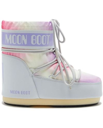 Moon Boot Icon Low Schneestiefel mit Batikmuster - Grau