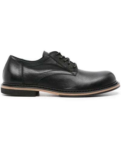 Vic Matié Lace-up Leather Derby Shoes - Black