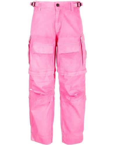 DARKPARK Multiple Cargo-pocket Trousers - Pink