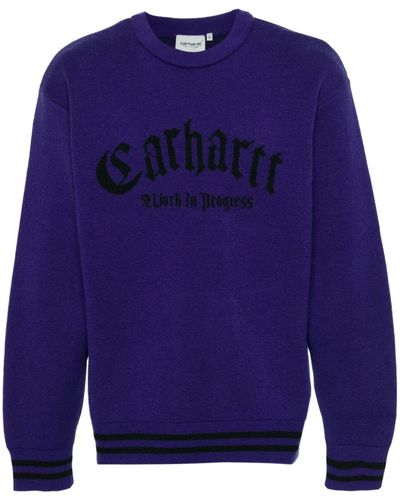 Carhartt Onyx Pullover mit Jacquard-Logo - Blau