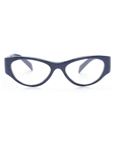 Prada オーバル眼鏡フレーム - ブルー
