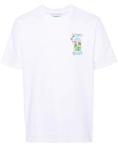 Casablancabrand Le Jeu プリント Tシャツ - ホワイト