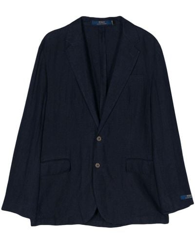 Polo Ralph Lauren リネン シングルジャケット - ブルー