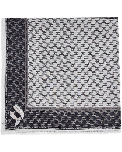 Karl Lagerfeld K/Ikonic 2.0 monogram scarf - Schwarz