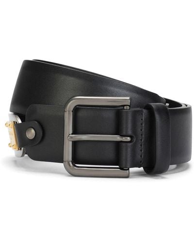 Dolce & Gabbana Leather Buckle Belt - Black