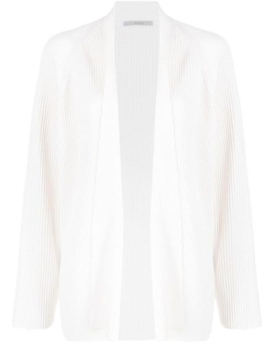 Dusan Open-front Long-sleeve Knitted Cardigan - White