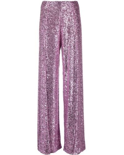 Tom Ford Sequined Wide-leg Pants - Purple