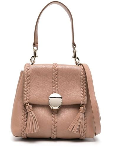 Chloé Small Penelope Leather Shoulder Bag - Pink