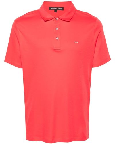 Michael Kors Jersey-Poloshirt mit Logo-Stickerei - Rot