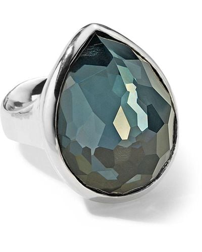 Ippolita Sterling Silver Rock Candy® Teardrop Hematite Cocktail Ring - Blue