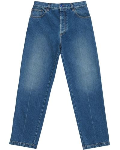 Marcelo Burlon Dunkle Straight-Leg-Jeans - Blau