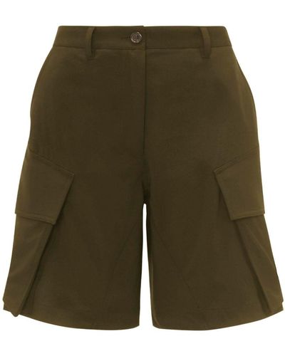 JW Anderson Tailored Wool Cargo Shorts - Green