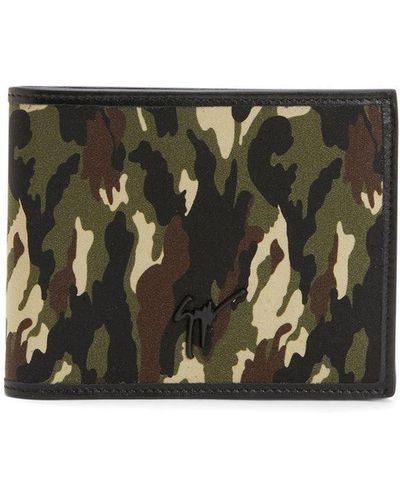 Giuseppe Zanotti Albert Camouflage-print Bi-fold Wallet - Black