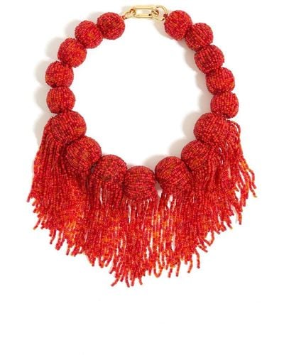 Bimba Y Lola Beaded Necklace - Red