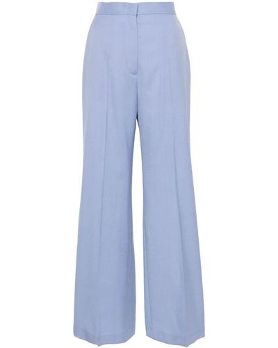 PS by Paul Smith High-rise Wool Palazzo Pants - Blue