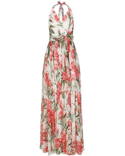 Dolce & Gabbana Maxi-jurk Met Bloemenprint - Roze