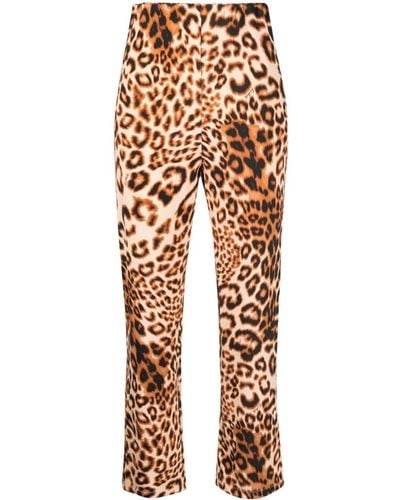 ROTATE BIRGER CHRISTENSEN Leopard-pattern High-waist leggings - Brown