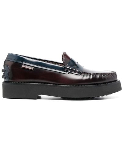 Tod's Two-tone Leather Loafers - Black