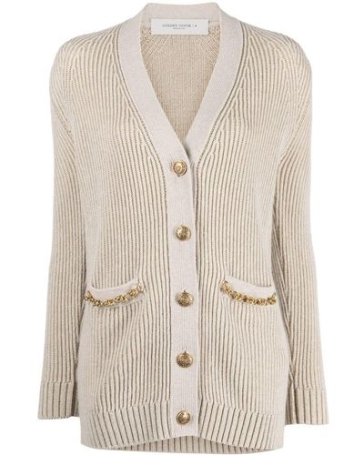 Golden Goose Ribgebreid Vest - Naturel