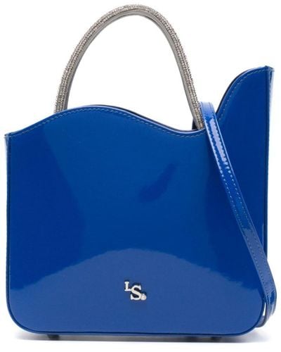 Le Silla Ivy Handtasche aus Lackleder - Blau