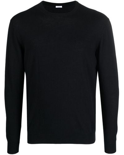 Malo Long-sleeve Cotton Sweater - Black