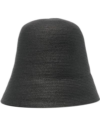 Max Mara Capanna Woven Bucket Hat - Zwart