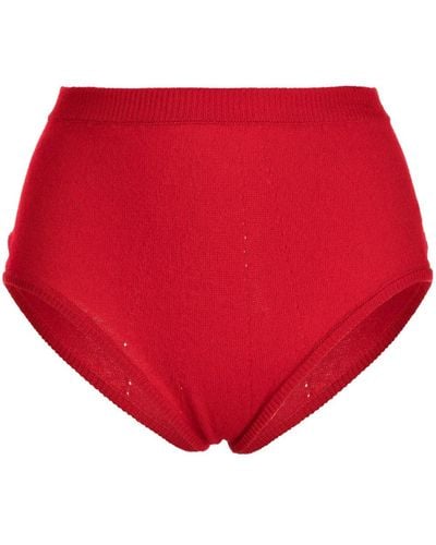 Kiki de Montparnasse Cashmere High-waisted Underwear - Red