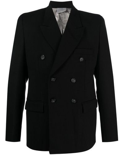 VTMNTS Double-breasted Wool Blazer - Black